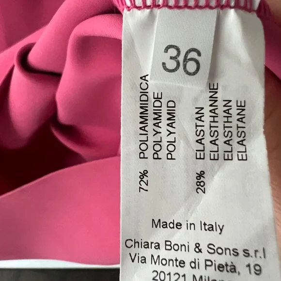 Chiara Boni Pink One Shoulder Ruffle Peplum Dress - Picture 6 of 9